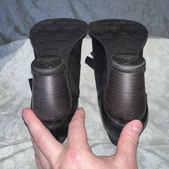 FLUEVOG EAST END TEMPLETON BLACK Single Eyelet Lace-Up Heeled Shoes - LIKE NEW - Picture 8 of 15